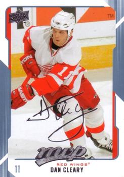 #110 Daniel Cleary - Detroit Red Wings - 2008-09 Upper Deck MVP Hockey