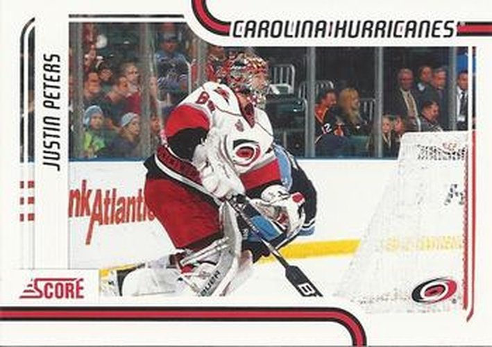 #110 Justin Peters - Carolina Hurricanes - 2011-12 Score Hockey