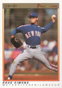 #110 Doug Simons - New York Mets - 1991 O-Pee-Chee Premier Baseball