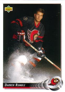 #110 Darren Rumble - Ottawa Senators - 1992-93 Upper Deck Hockey