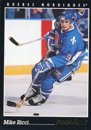 #110 Mike Ricci - Quebec Nordiques - 1993-94 Pinnacle Hockey