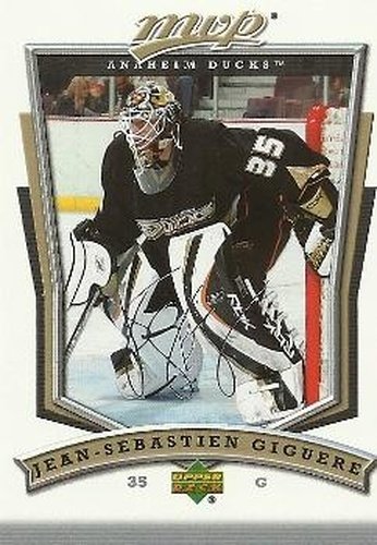 #110 Jean-Sebastien Giguere - Anaheim Ducks - 2007-08 Upper Deck MVP Hockey