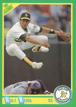 #110 Walt Weiss - Oakland Athletics - 1990 Score Baseball