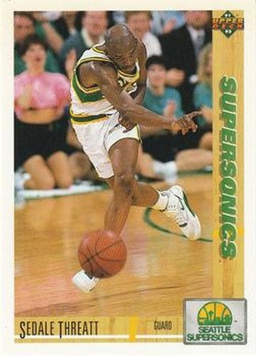 #110 Sedale Threatt - Seattle SuperSonics - 1991-92 Upper Deck Basketball