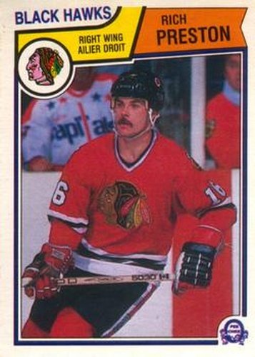 #110 Rich Preston - Chicago Blackhawks - 1983-84 O-Pee-Chee Hockey
