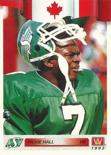 #110 Richie Hall - Saskatchewan Roughriders - 1992 All World CFL Football