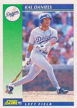 #110 Kal Daniels - Los Angeles Dodgers - 1992 Score Baseball