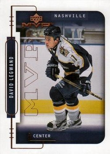 #110 David Legwand - Nashville Predators - 1999-00 Upper Deck MVP Hockey