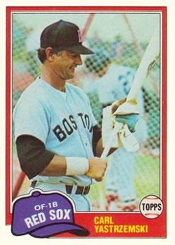 #110 Carl Yastrzemski - Boston Red Sox - 1981 Topps Baseball