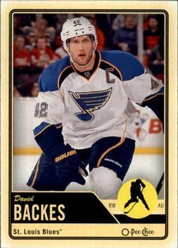 #110 David Backes - St. Louis Blues - 2012-13 O-Pee-Chee Hockey