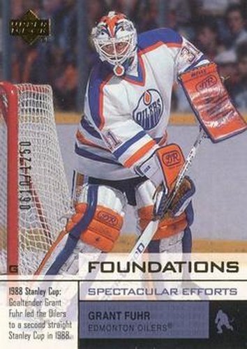 #110 Grant Fuhr - Edmonton Oilers - 2002-03 Upper Deck Foundations Hockey