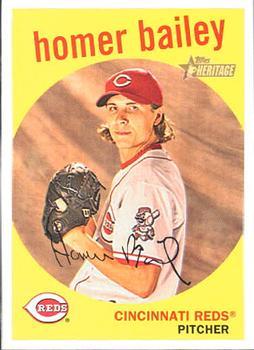 #110 Homer Bailey - Cincinnati Reds - 2008 Topps Heritage Baseball