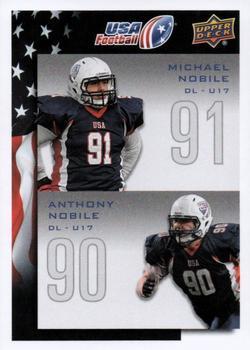 #110 Michael Nobile / Anthony Nobile - USA - 2014 Upper Deck USA Football
