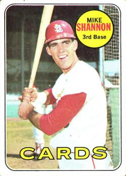 #110 Mike Shannon - St. Louis Cardinals - 1969 Topps Baseball