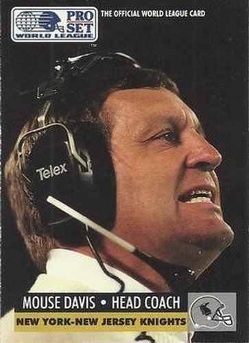 #110 Mouse Davis - NY NJ Knights - 1991 Pro Set WLAF Football