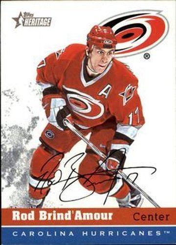 #110 Rod Brind'Amour - Carolina Hurricanes - 2000-01 Topps Heritage Hockey