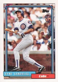 #110 Ryne Sandberg - Chicago Cubs - 1992 Topps Baseball