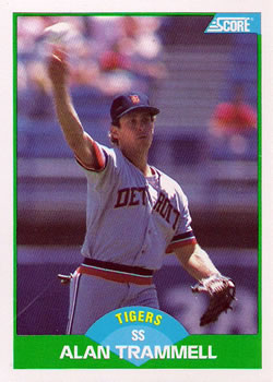 #110 Alan Trammell - Detroit Tigers - 1989 Score Baseball
