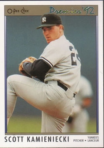 #110 Scott Kamieniecki - New York Yankees - 1992 O-Pee-Chee Premier Baseball