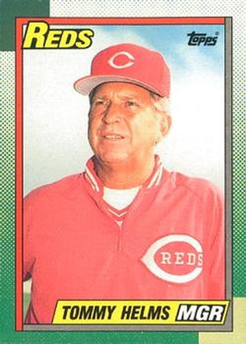 #110 Tommy Helms - Cincinnati Reds - 1990 O-Pee-Chee Baseball