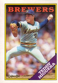 #110 Teddy Higuera - Milwaukee Brewers - 1988 O-Pee-Chee Baseball
