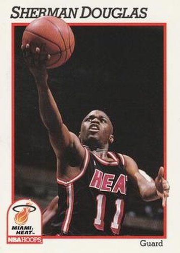 #110 Sherman Douglas - Miami Heat - 1991-92 Hoops Basketball