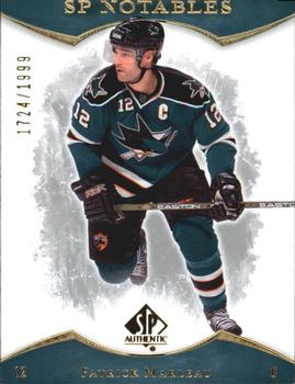 #110 Patrick Marleau - San Jose Sharks - 2007-08 SP Authentic Hockey