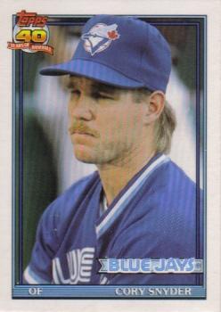 #111T Cory Snyder - Toronto Blue Jays - 1991 Topps Traded Baseball