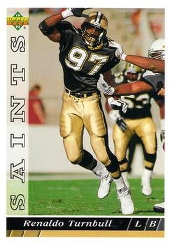#111 Renaldo Turnbull - New Orleans Saints - 1993 Upper Deck Football