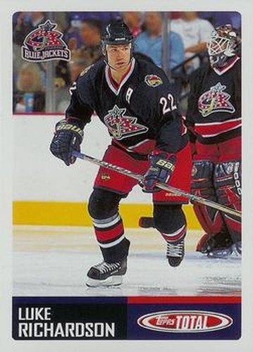 #111 Luke Richardson - Columbus Blue Jackets - 2002-03 Topps Total Hockey