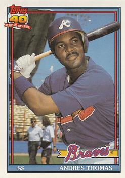 #111 Andres Thomas - Atlanta Braves - 1991 O-Pee-Chee Baseball
