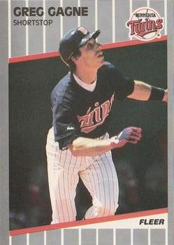 #111 Greg Gagne - Minnesota Twins - 1989 Fleer Baseball