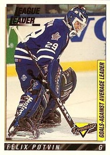 #111 Felix Potvin - Toronto Maple Leafs - 1993-94 Topps Premier Hockey