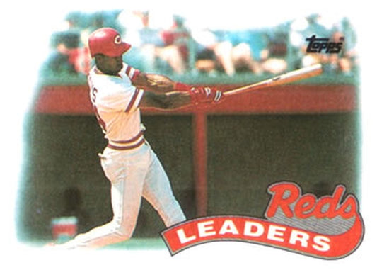 #111 Reds Leaders - Cincinnati Reds - 1989 Topps Baseball