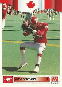 #111 Greg Peterson - Calgary Stampeders - 1992 All World CFL Football