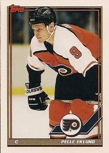 #111 Pelle Eklund - Philadelphia Flyers - 1991-92 Topps Hockey
