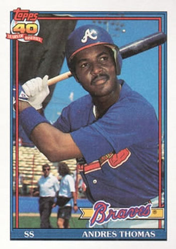 #111 Andres Thomas - Atlanta Braves - 1991 Topps Baseball