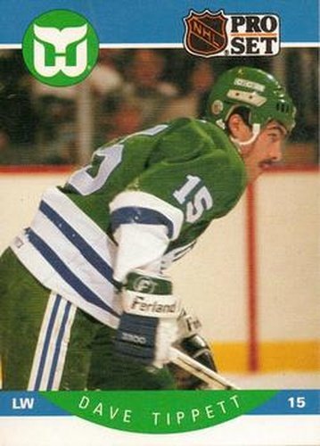 #111 Dave Tippett - Hartford Whalers - 1990-91 Pro Set Hockey