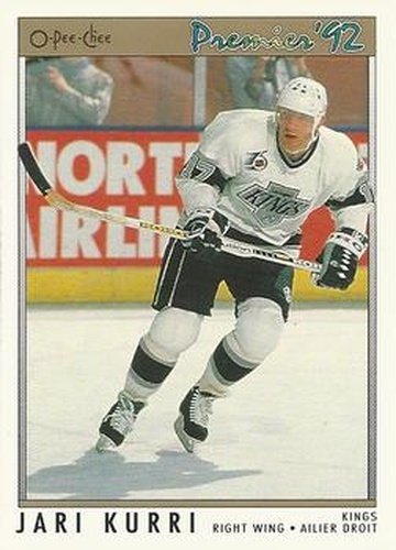 #111 Jari Kurri - Los Angeles Kings - 1991-92 O-Pee-Chee Premier Hockey