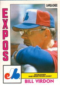 #111 Bill Virdon MGR - Montreal Expos - 1984 O-Pee-Chee Baseball