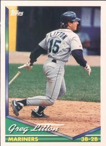 #111 Greg Litton - Seattle Mariners - 1994 Topps Baseball