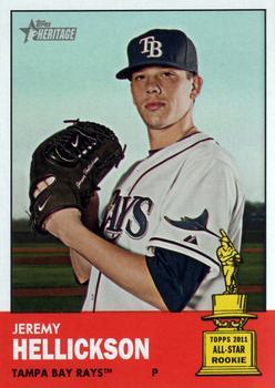 #111 Jeremy Hellickson - Tampa Bay Rays - 2012 Topps Heritage Baseball