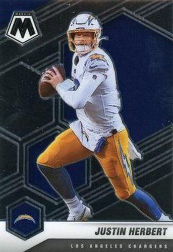 #111 Justin Herbert - Los Angeles Chargers - 2021 Panini Mosaic Football