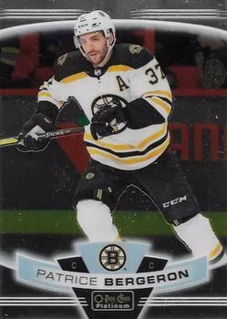 #111 Patrice Bergeron - Boston Bruins - 2019-20 O-Pee-Chee Platinum Hockey