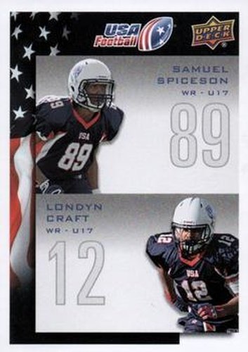 #111 Samuel Spiceson / Londyn Craft - USA - 2014 Upper Deck USA Football