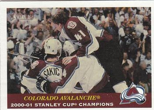 #111 Stanley Cup - Colorado Avalanche - 2001-02 Topps Heritage Hockey