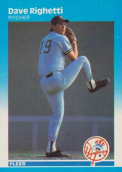 #111 Dave Righetti - New York Yankees - 1987 Fleer Baseball