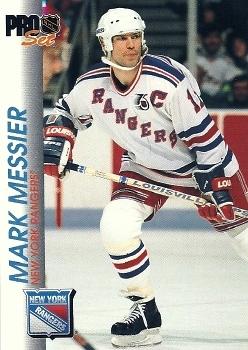 #111 Mark Messier - New York Rangers - 1992-93 Pro Set Hockey