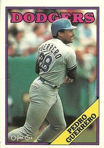 #111 Pedro Guerrero - Los Angeles Dodgers - 1988 O-Pee-Chee Baseball