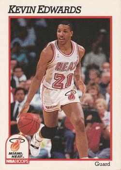 #111 Kevin Edwards - Miami Heat - 1991-92 Hoops Basketball